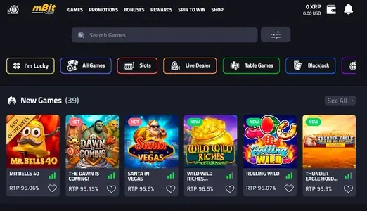 mBit Casino Képernyőkép 1